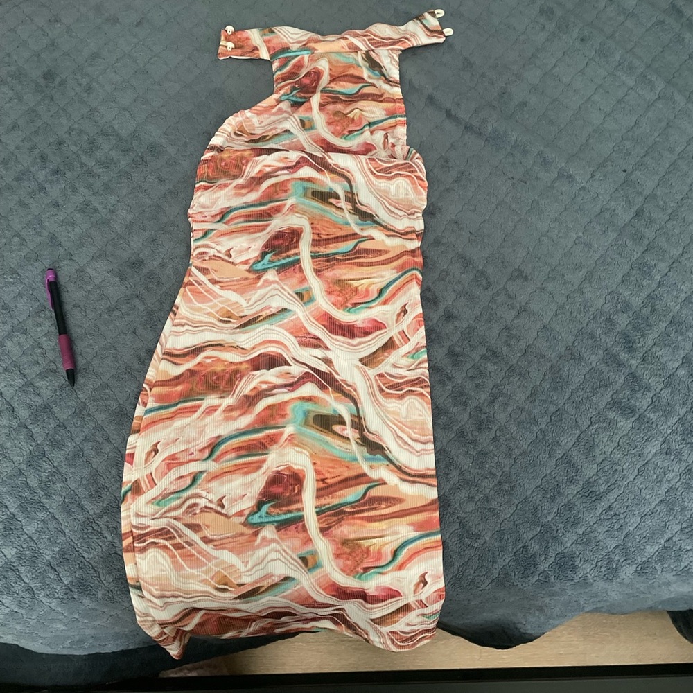 Abstract Patterned Sleeveless Dress